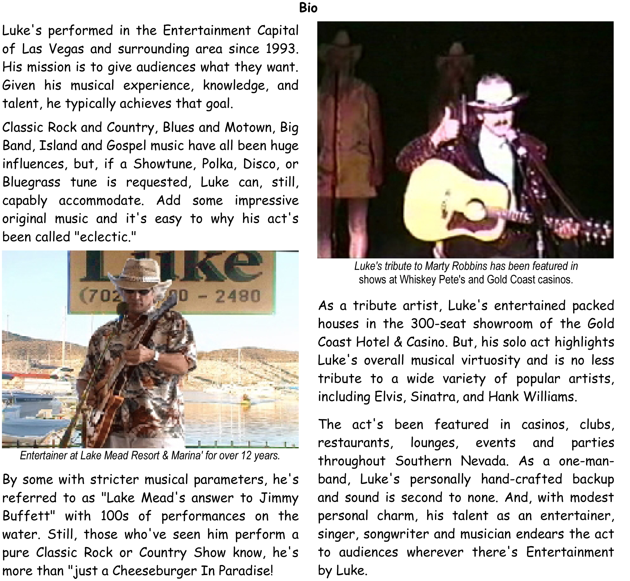 Luke Promo Kit - Bio